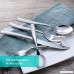 Flatasy Flatware Silver Hammered Mirror 20 Piece Set for Home Kitchen Restaurant Hotel Service for 4 - B07211YMX4